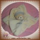 DOUDOU ET COMPAGNIE SOS OURS BEIGE CORPS PLAT ECRU COL GRIS