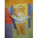 AMTOYS SOS DOUDOU OURS BEIGE PULL BLEU MARRON 9