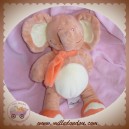 BENGY SOS DOUDOU ELEPHANT ROUILLE ORANGE ECRU JAMBES