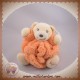 KALOO DOUDOU OURS PLUME ORANGE ACCROCHE TETINE 11 C SOS