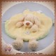 NICOTOY DOUDOU CHIEN BOUCLETTE BEIGE CORPS OVAL JAUNE SOS