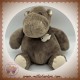 HISTOIRE D'OURS SOS DOUDOU HIPPOPOTAME TAUPE 24 CM