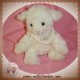 HISTOIRE D'OURS SOS DOUDOU PELUCHE MOUTON BLANC ECRU BAVOIR