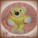 MARESE SOS DOUDOU PELUCHE OURS JAUNE ALLONGE