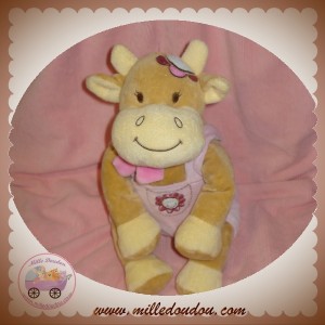 BENGY DOUDOU VACHE ROSALIE ECRU ROSE 28 CM SOS