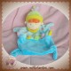 NICOTOY DOUDOU GARCON PLAT BLEU TURQUOISE JAUNE SOS