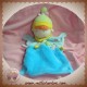 NICOTOY DOUDOU GARCON PLAT BLEU TURQUOISE JAUNE SOS