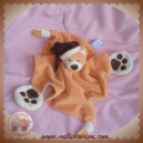 GIPSY DOUDOU OURS ORANGE PLAT BONNET MARRON NOEUD 