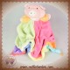 NOUNOURS DOUDOU COCHON VACHE CACHE CACHE VERT JAUNE ROSE VIOLET