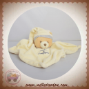 DOUDOU ET COMPAGNIE SOS OURS BEIGE CORPS PLAT ECRU/BLANC COL GRIS