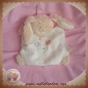 BENGY SOS DOUDOU LAPIN MARIONNETTE ECRU FLEUR ROSE