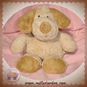 NICOTOY SOS DOUDOU PELUCHE CHIEN BEIGE MARRON TACHE DOS 