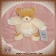 TAKINOU DOUDOU OURS BEIGE CORPS ECRU COL BLANC POCHE SOS