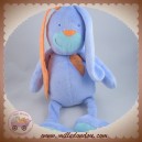 FNAC EVEIL ET JEUX DOUDOU LAPIN BLEU COEUR ORANGE TISSU SOS