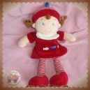 MOTS D'ENFANTS SOS DOUDOU POUPEE ROUGE MARIN ROBE POISSON