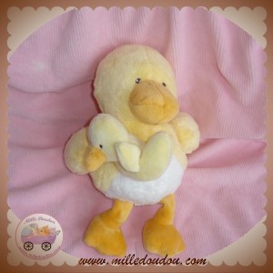 NICOTOY SOS DOUDOU CANARD JAUNE AVEC POUSSIN BEBE