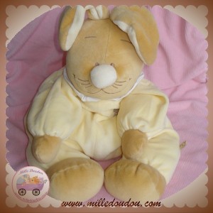 NOUKIE'S SOS DOUDOU LAPIN BASILE JAUNE ABEILLE 44 CM