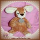 DOUDOU ET COMPAGNIE SOS LAPIN MARRON ET BLANC TRUFFE MEDAILLON