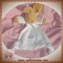 TAKINOU SOS DOUDOU LAPIN BEIGE PLAT BLANC LAINE