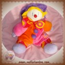 MOULIN ROTY DOUDOU CLOWN GINO MUSICAL ORANGE ROSE SOS