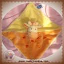 MOTS D'ENFANTS DOUDOU GIRAFE PLATE ORANGE JAUNE VACHE SOS