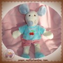 CREDIT AGRICOLE SOS DOUDOU SOURIS BLANCHE BLEU CERISE