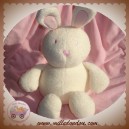 VERTBAUDET SOS DOUDOU LAPIN ECRU BLANC ROSE