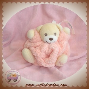 KALOO SOS DOUDOU OURS PLUME ROSE SAUMON ACCROCHE TETINE 11 C