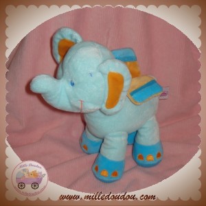 POMMETTE SOS DOUDOU PELUCHE ELEPHANT BLEU