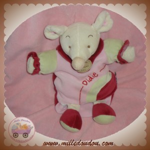 DOUDOU ET COMPAGNIE SOS PELUCHE SOURIS DIDIE MARIONNETTE ROSE 