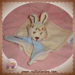 BABYGRO SOS DOUDOU LAPIN PLAT ECRU BLEU NORPROTEX