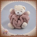 KALOO SOS DOUDOU OURS PLUME MARRON BEIGE ACCROCHE TETINE 11 Cm