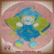 NICOTOY DOUDOU PELUCHE CHAT PLAT BLEU VERT ESCARGOT