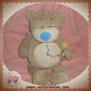 BENGY DOUDOU OURS TAUPE GRIS HORLOGE SOS
