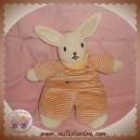 TIM POUCE SOS DOUDOU LAPIN ECRU RAYE ORANGE