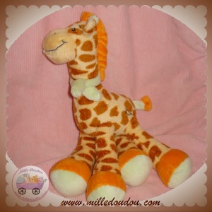 KIMBALOO SOS DOUDOU PELUCHE GIRAFE MARRON ORANGE