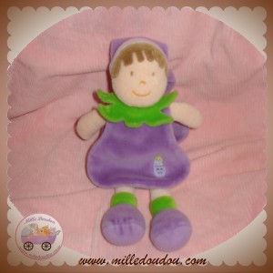 DOUDOU ET COMPAGNIE SOS P'TITS FRUITS POUPEE AUBERGINE MAUVE