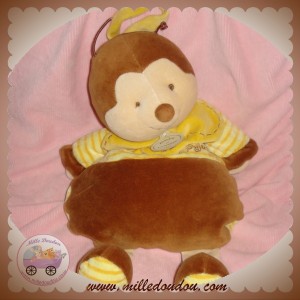 DOUDOU ET COMPAGNIE BOURDON PONPON RANGE PYJAMA JAUNE MARRON