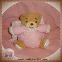 KALOO SOS DOUDOU OURS ANGE ROSE AILES ATTACHE TETINE