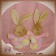 KALOO SOS DOUDOU LOT LAPIN HOCHET CANDIES ROSE JAUNE