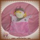 NICOTOY DOUDOU LUTIN POUPEE FILLE PLAT ROSE TAUPE ETOILE SOS