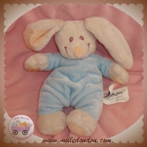 KIMBALOO SOS DOUDOU LAPIN BLEU BLANC ECRU