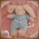 KIMBALOO SOS DOUDOU PELUCHE LAPIN BLEU BLANC ECRU