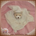 BABYNAT BABY NAT DOUDOU OURS PLAT ECRU COL CARREAUX BEIGE SOS