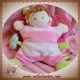 NICOTOY SOS  DOUDOU PAPILLON QUASI PLAT ROSE ATTACHE TETINE