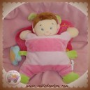 NICOTOY SOS  DOUDOU PAPILLON QUASI PLAT ROSE ATTACHE TETINE