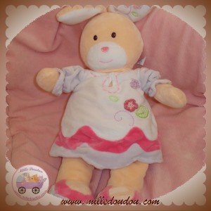 NOUNOURS DOUDOU LAPIN OURS CACHE CACHE VIOLET ROSE SOS