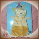 MOTS D'ENFANTS SOS DOUDOU PELUCHE LION PLAT ECRU JAUNE ORANGE