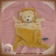 MOTS D'ENFANTS SOS DOUDOU PELUCHE LION PLAT ECRU JAUNE ORANGE