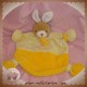 NOUNOURS SOS DOUDOU PELUCHE LAPIN BEIGE PLAT JAUNE ORANGE